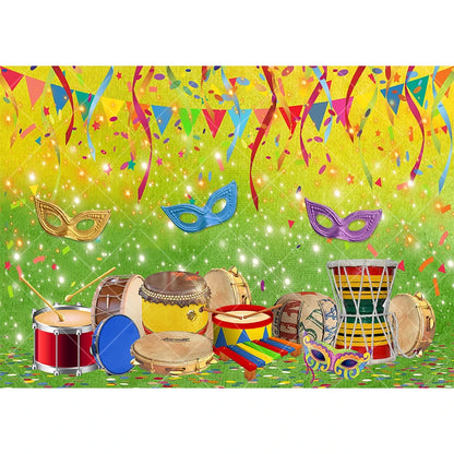 Carnaval, cenário fotográfico, roxo, verde, dourado, máscara, baile, dança, fundo máscaras