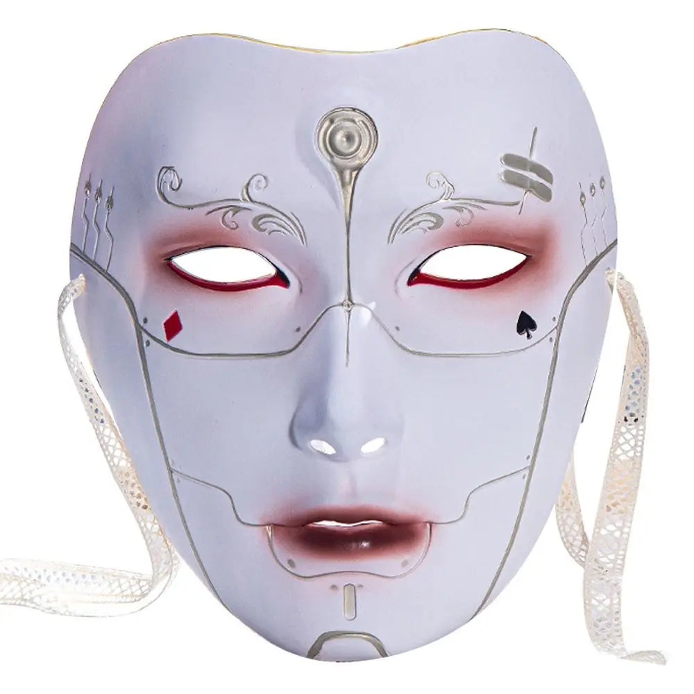 Máscara Facial Estilo com Temática de Cartas de Baralho, Máscara de Cosplay Estilo Mecânico/Veneza Antigo
