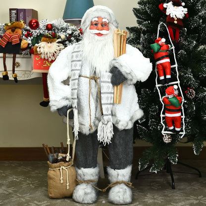 Papai Noel Grande Estatueta de Papai Noel Boneco de Papai Noel Estátua Ornamento Figura