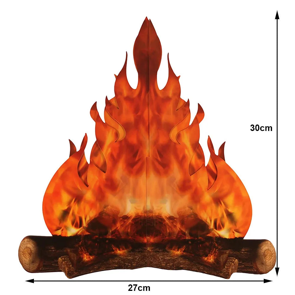 Chama 3D decoração de papelão fogueira feriado festa de fogo artificial
