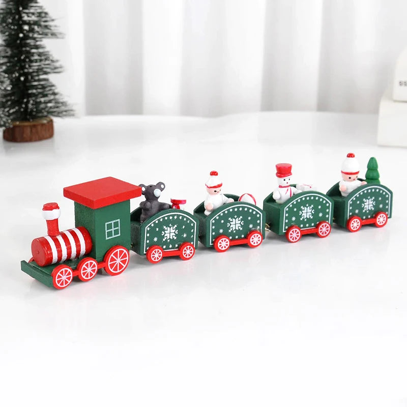 Trenzinho de Natal de Madeira Enfeite Decorativo de Mesa Mdf 25cm