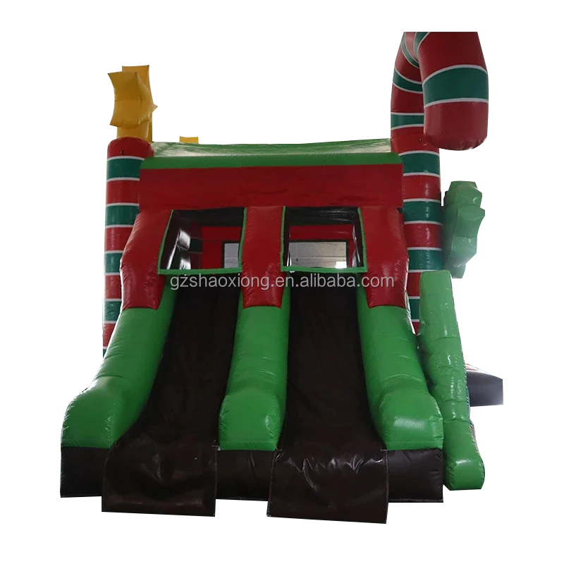 Casa inflável de gengibre 13 pés arco gigante de doces de Natal, inflável de shopping