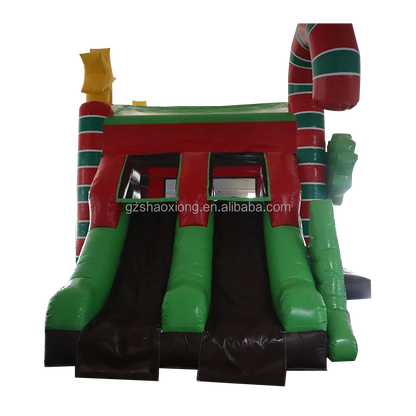 Casa inflável de gengibre 13 pés arco gigante de doces de Natal, inflável de shopping