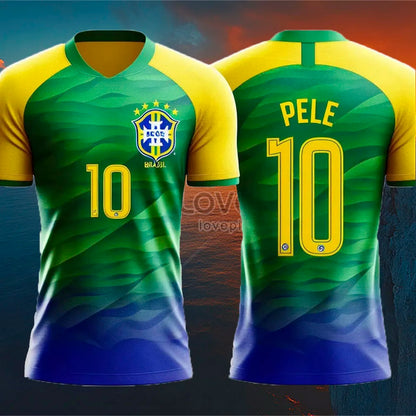 Camiseta Copa do Mundo Filtro UV Infantil Brasil Canarinho Amarelo Copa Torcedor