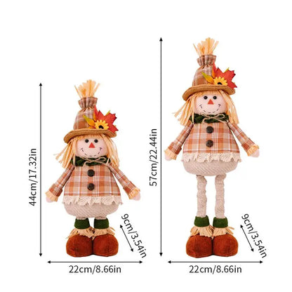 Decorações de espantalho de Ação de Graças, decorações de outono, feito à mão, colheita