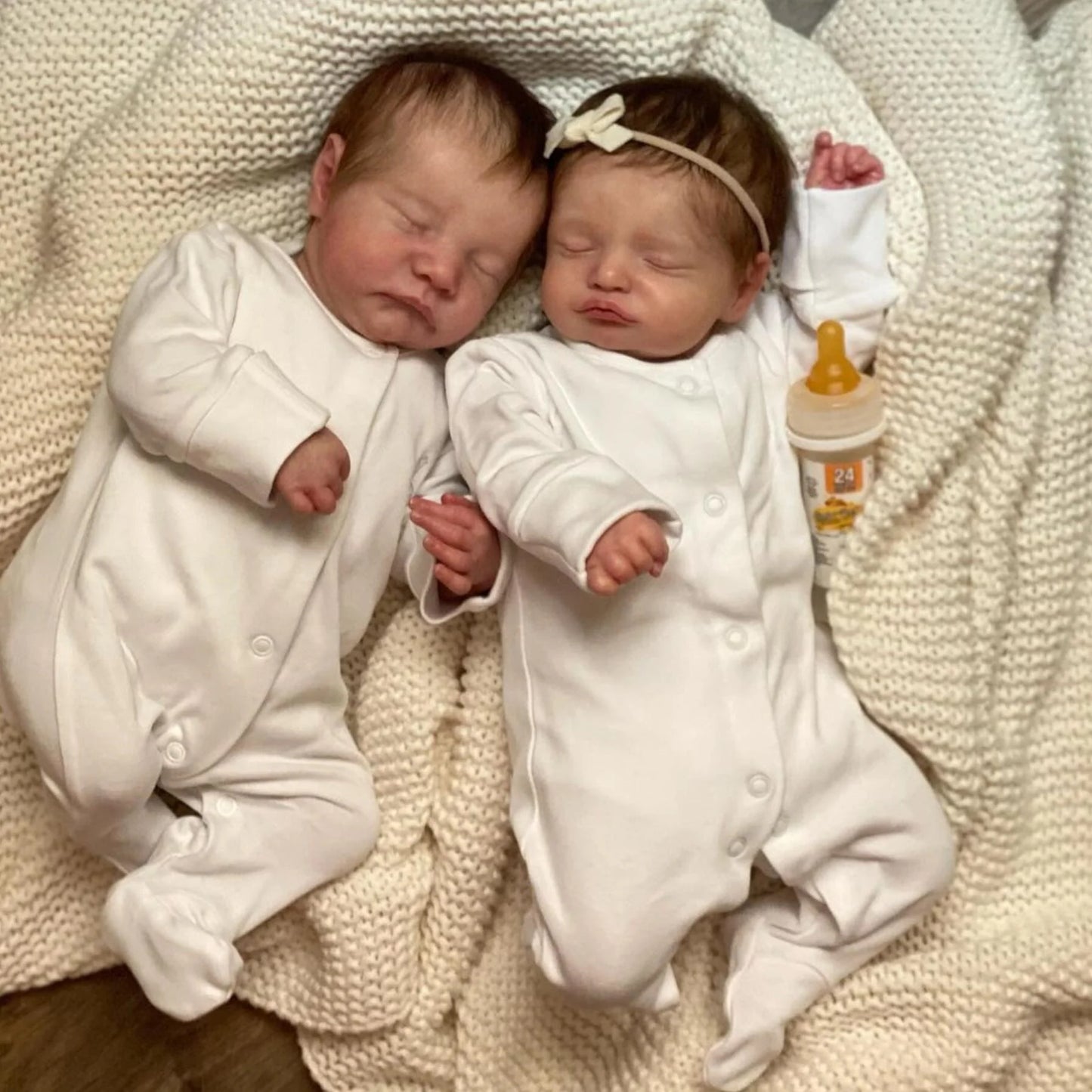Reborn Bonecas Renascidas 19 Polegadas Bebê Recém-Nascido Dorminhoco Laura Pele 3D