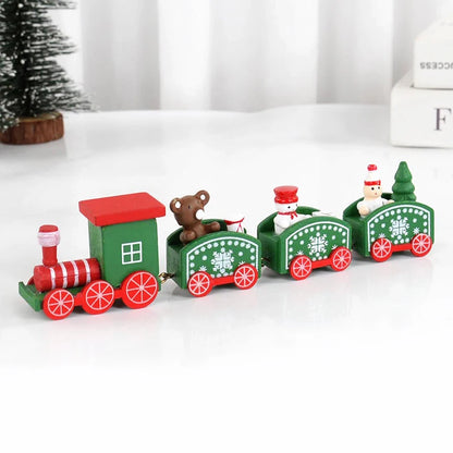 Trenzinho de Natal de Madeira Enfeite Decorativo de Mesa Mdf 25cm