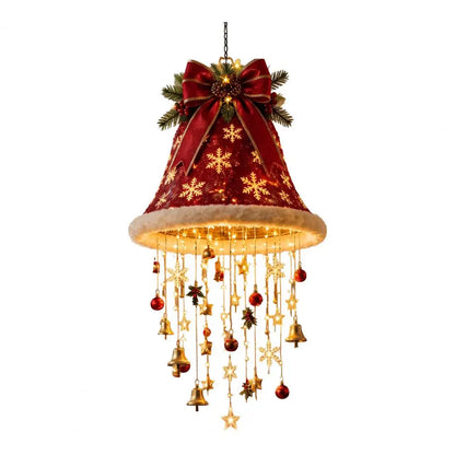 Luminária Pendente / Enfeite de Natal em Formato de Sino ou Chapéu de Papai Noel com LED