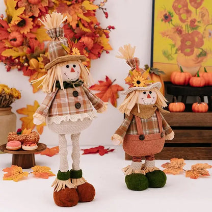Decorações de espantalho de Ação de Graças, decorações de outono, feito à mão, colheita