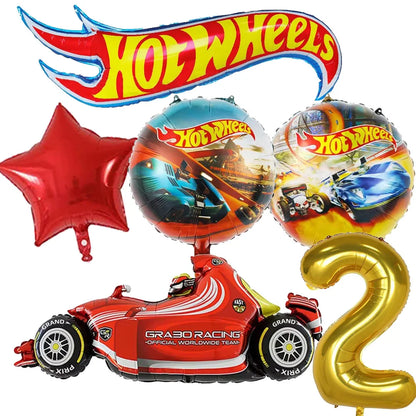 Kit Festa Hot Wheels Conjunto de decoração para festa de aniversário com toalha de mesa