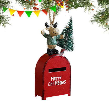 Caixas de cartão de Papai Noel | Caixas de envelope rústicas Porta-cartões de metal
