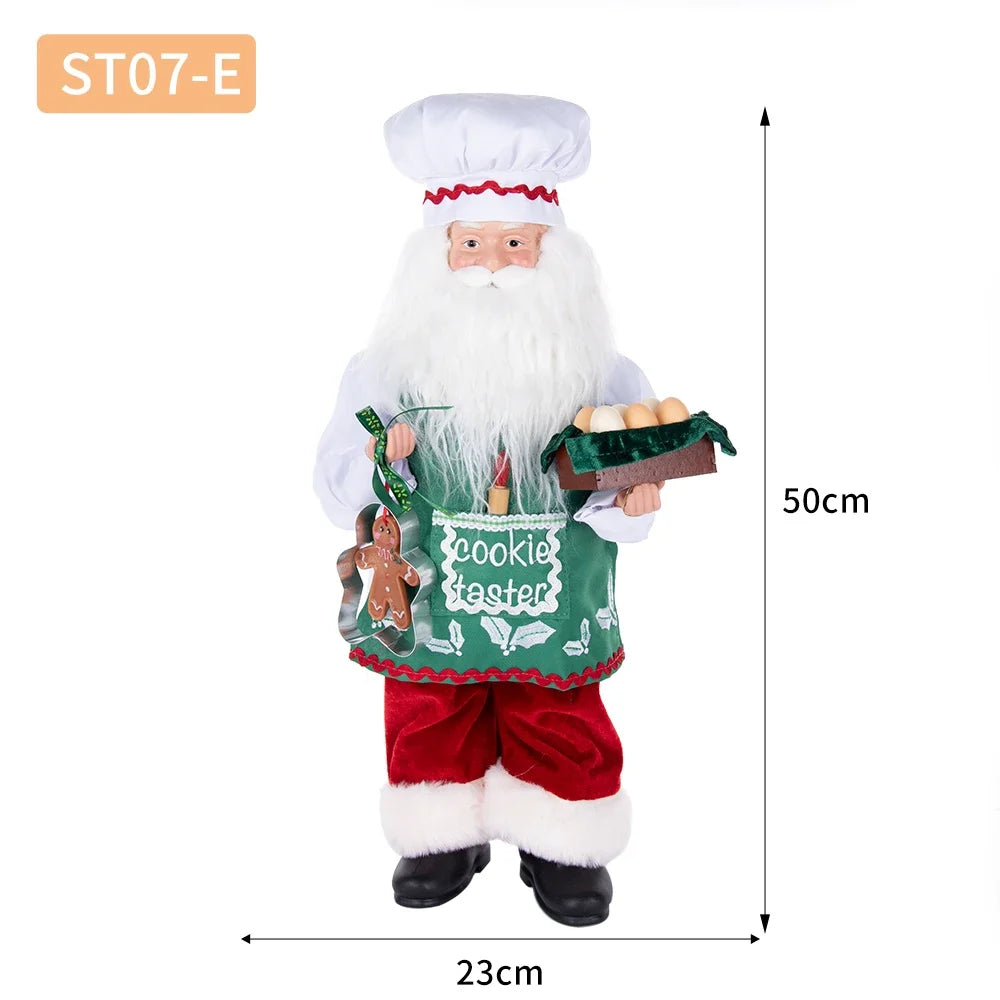 Papai Noel Gourmet Confeiteiro 41cm vermelho memórias de confeitaria, papai Noel