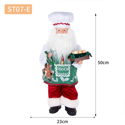Papai Noel Gourmet Confeiteiro 41cm vermelho memórias de confeitaria, papai Noel