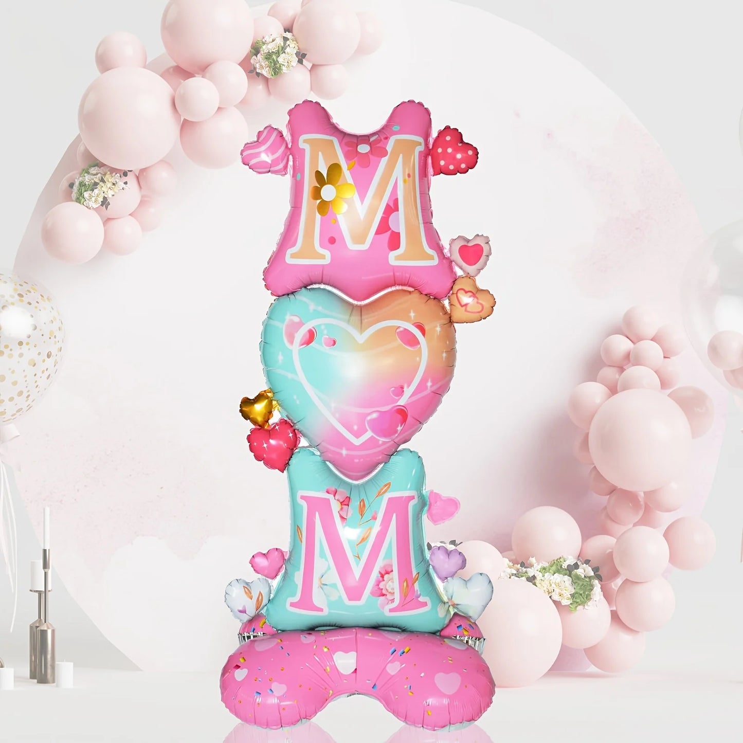 Balão de chão para o Dia das Mães - 2 unidades grandes de 112 cm x 39 cm, decoração