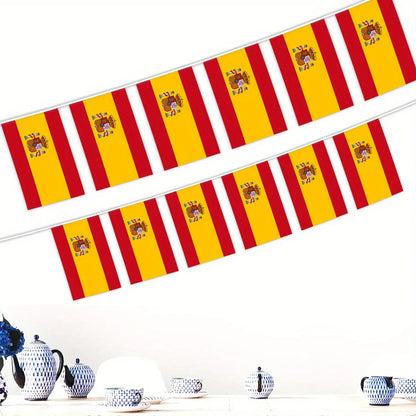 Bandeirolas Copa do Mundo espanholas de 14x21 m (32 pés), 20 peças de mini bandeirolas