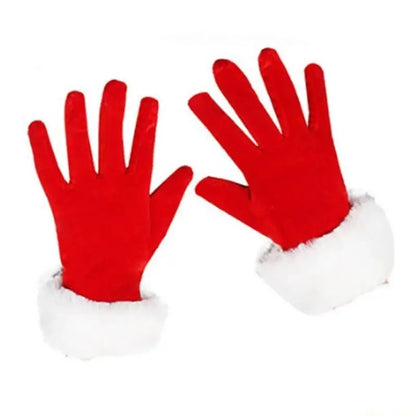 Kit Fantasia Papai Noel Adulto Com Avental E Óculos - 7 Peças, Avental Papai Noel Natalino Com Barba Gorro