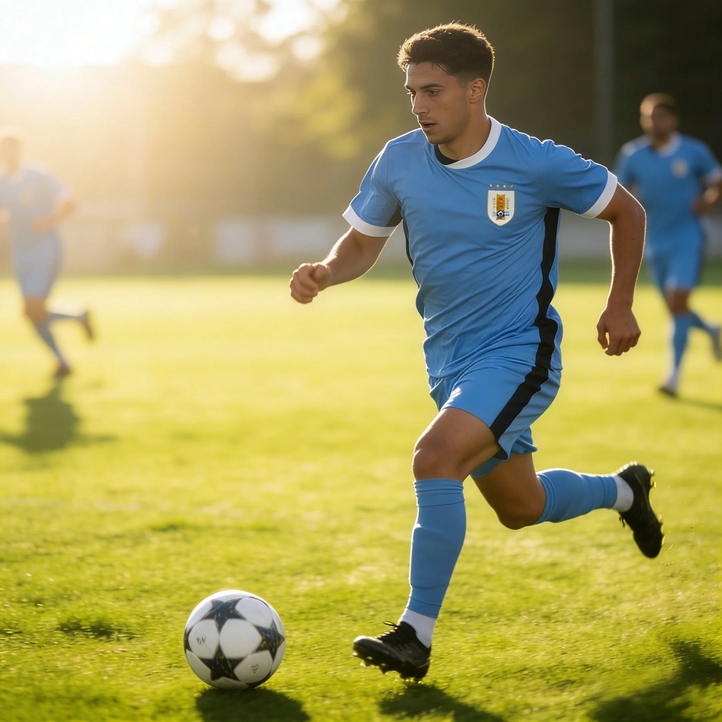 Adulto Infantil Camiseta Futebol Uruguai Seleção Camiseta masculina Futebol Uruguai