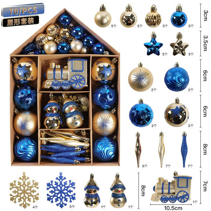 Bolas Natal Diversificados Conjunto de 72 peças de Enfeites de Bolas de Natal Clássico