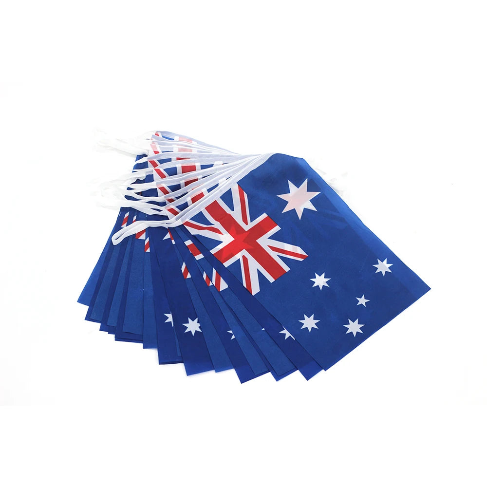 Bandeirinhas Copa do Mundo Cordão de bandeira da Austrália, 20 peças, faixa australiana