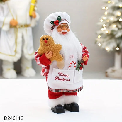 Boneco Chef de Natal, Figura do Papai Noel, Decoração de Natal, Estátua de Cozinheiro