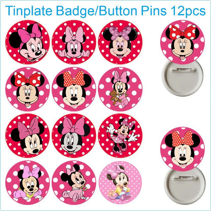 Kit Festa Mickey e Minnie 24 peças Pequeno Lembranças para Festa Mickey e Minnie