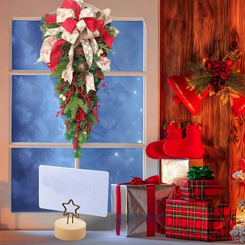 Guirlanda de videira artificial de Natal 60cm Enfeite natalino guirlanda rattan