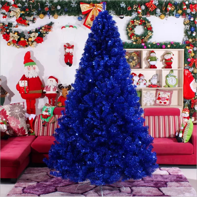 Árvore de Natal, árvore de Natal artificial azul real sem iluminação de 5 pés, árvore cor azul