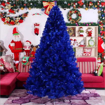 Árvore de Natal, árvore de Natal artificial azul real sem iluminação de 5 pés, árvore cor azul