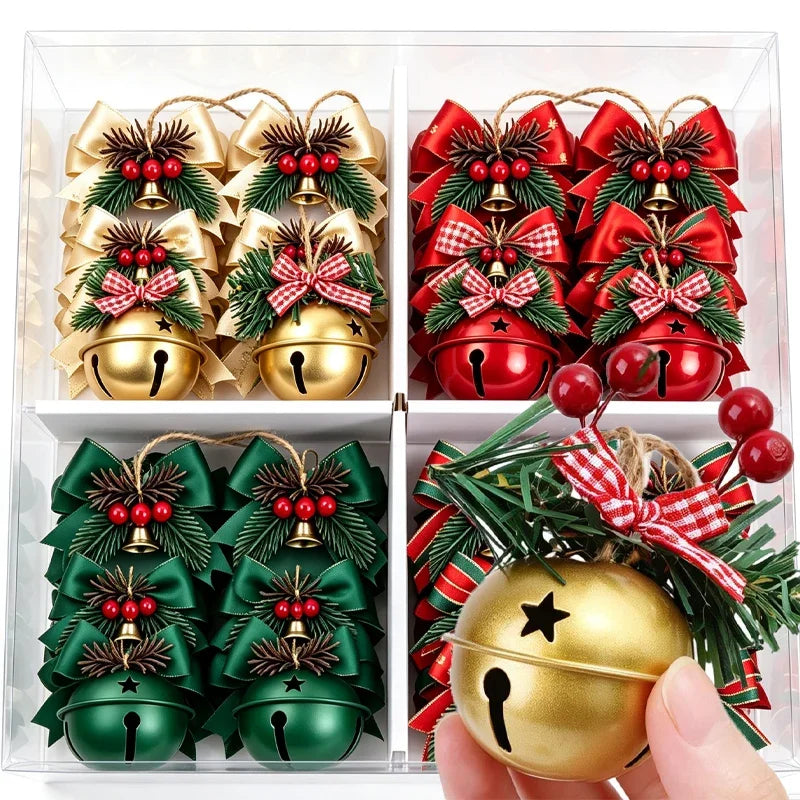 Sinos de Natal Tradicionais Ornamentos de Árvore Natal Sinos Trenó de Metal Decorações