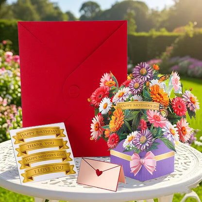 Cartão Pop Up Dia das Mães, Cartão de Dia das Mães da Filha, Pop Up Feliz Dia das Mães!