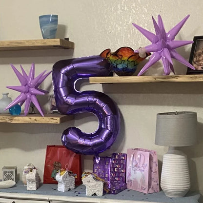 Kit 5 Balão Estrela 14 Pontas Grande 22 Polegadas 67cm. Balão Estrela