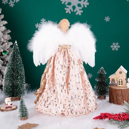 Anjo Enfeite Decoração De luxo Arvore de Natal 42 cm Arvore de Natal