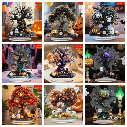 Decoração de árvores mortas Halloween ornamento de mesa halloween temático fantasma