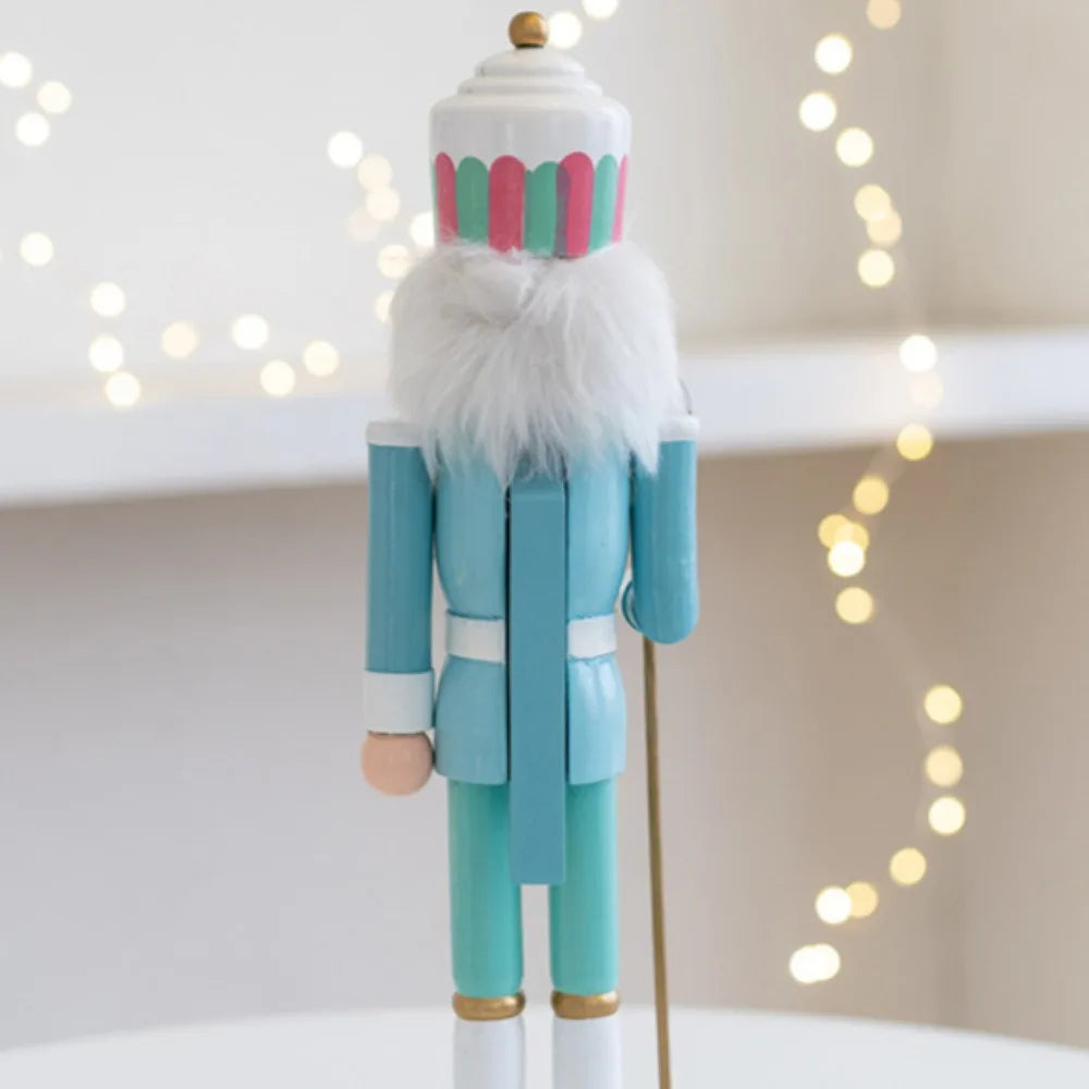 Quebra-nozes de Natal Enfeite de soldado de nogueira colorido de 25 cm, decoração Natal