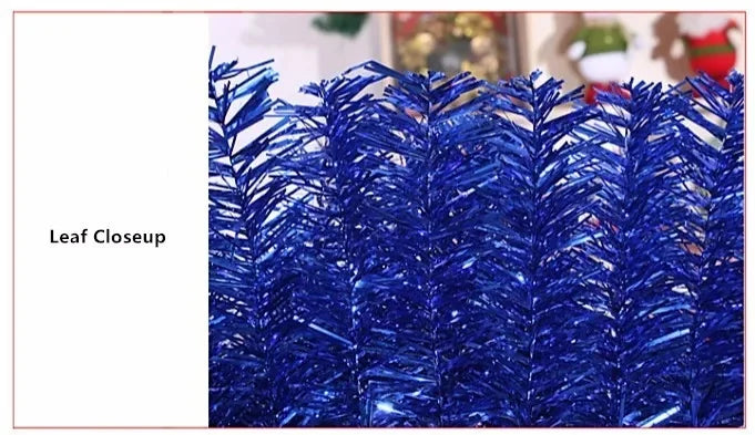 Árvore de Natal, árvore de Natal artificial azul real sem iluminação de 5 pés, árvore cor azul