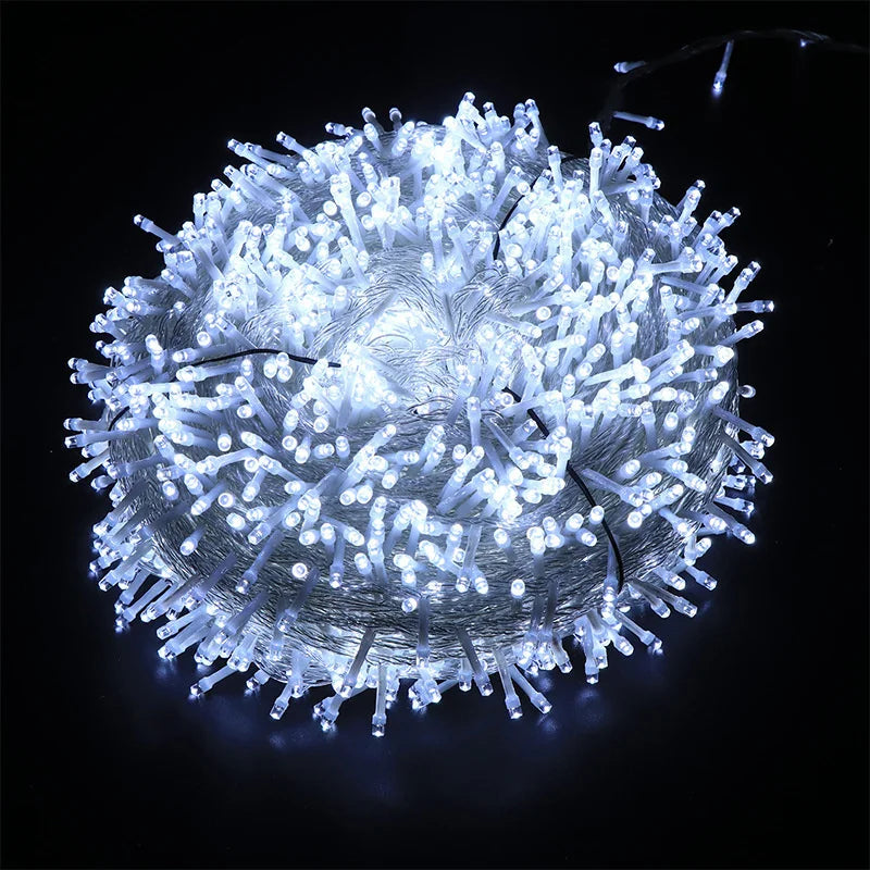 Luzes Pisca Pisca Natal 100 Led 8 Modos Luzes Variadas Cor Das Luzes Pisca Pisca Branco