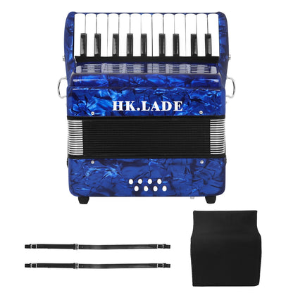 Acordeon profissional, instrumento musical de acordeon com 22 teclas, 48 Teclado
