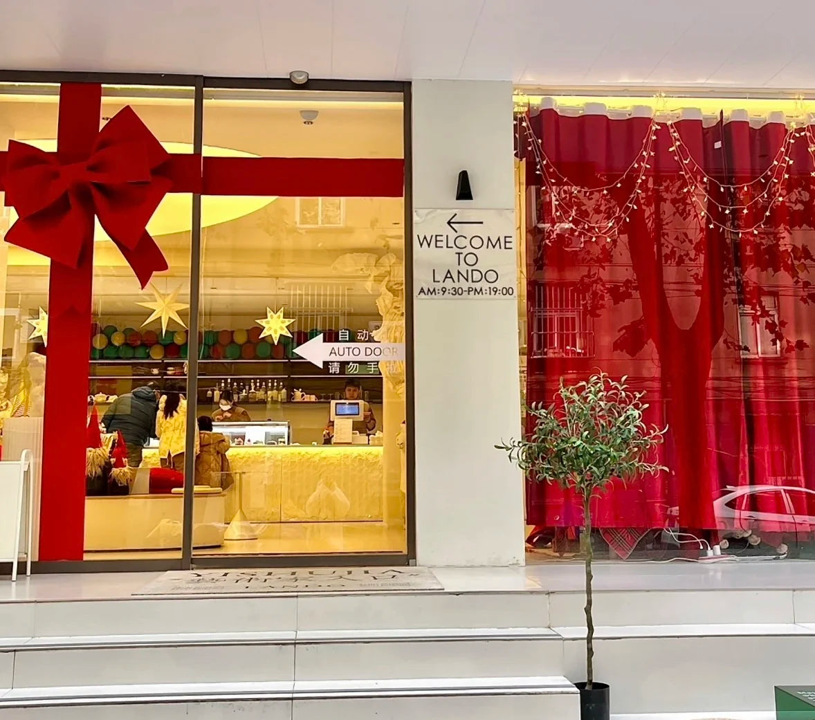 Laço gigante para inauguração