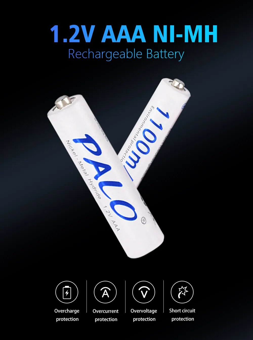 Pilha Recarregável AAA 2700mAh Blister com 4 unidades