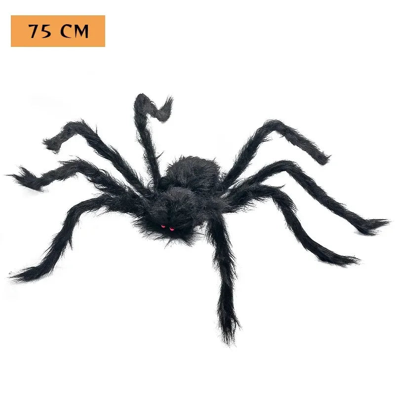 Aranha Preto Peludo Halloween Aranha, 1.5 Metro Preta, Macia, Peluda, Assustadora Ar Livre