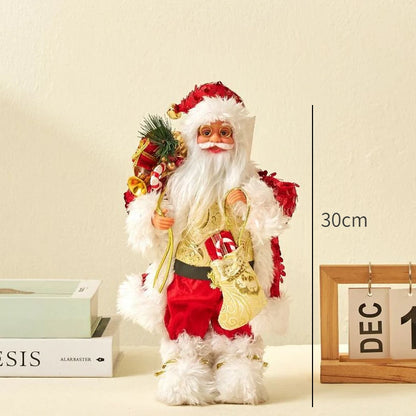Boneco Papai Noel decoração de papai Noel em pé figura de papai Noel, 45cm