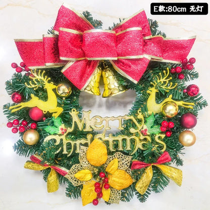 Guirlanda de Natal vermelha nevada Belas Guirlanda de natal criativa guirlanda de porta