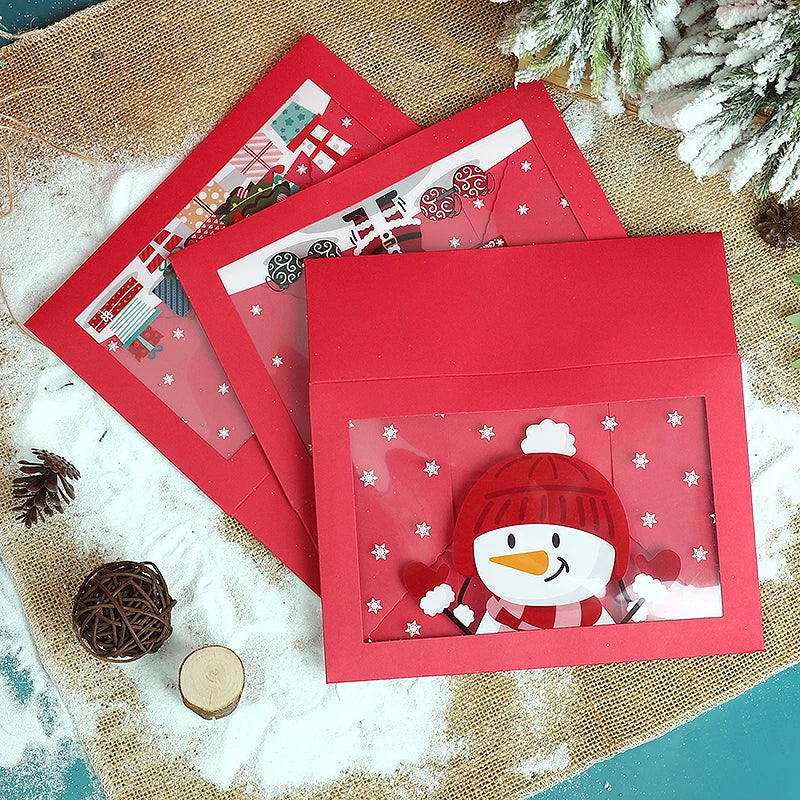Caixa Pacote 1 Caixas de Biscoito de Natal Janela, Caixas de Presente de Papel Vermelho