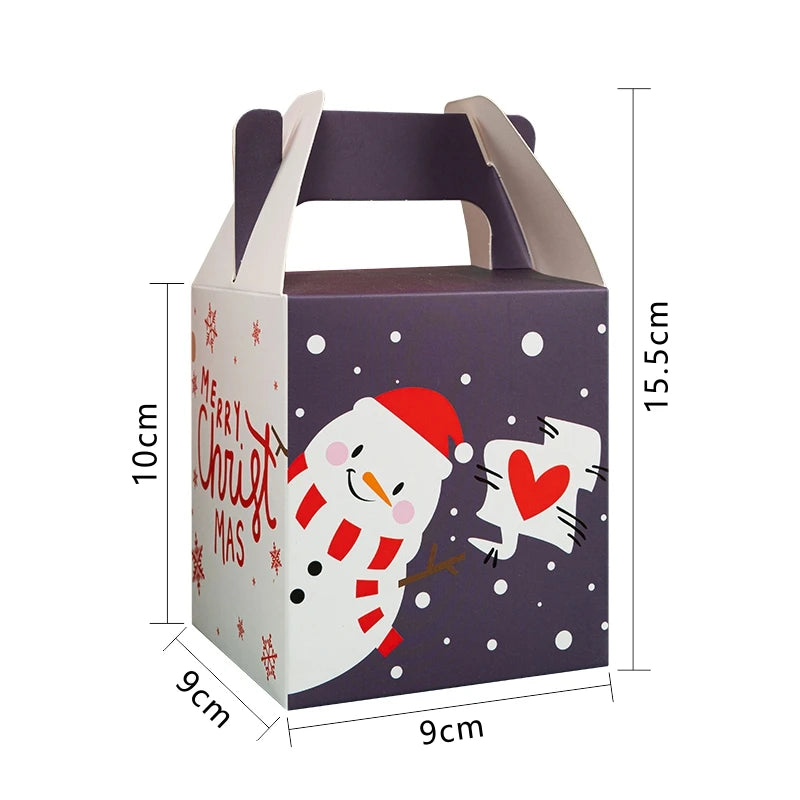 Caixas de presente de biscoito de Natal, caixa de doces com janela lembrancinhas