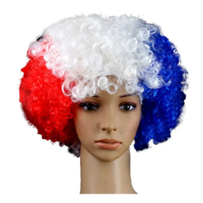 Peruca Copa do Mundo para torcedores de futebol, inspirada na Copa do Mundo, Peruca