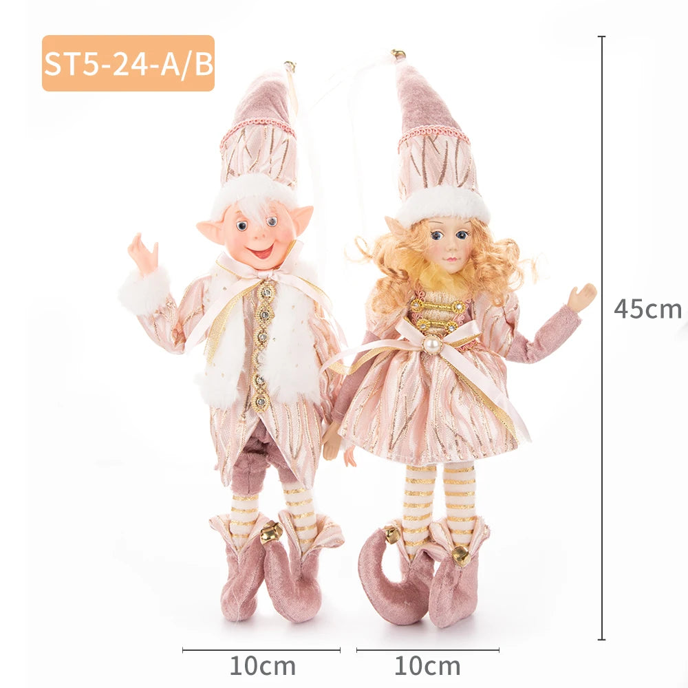 Bonecos de Elfo de Natal, 45cm Macios e Adoráveis enfeites Árvore de Natal Elfos Árvore Natal