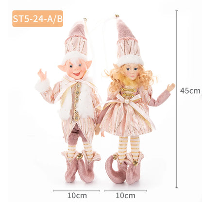 Bonecos de Elfo de Natal, 45cm Macios e Adoráveis enfeites Árvore de Natal Elfos Árvore Natal