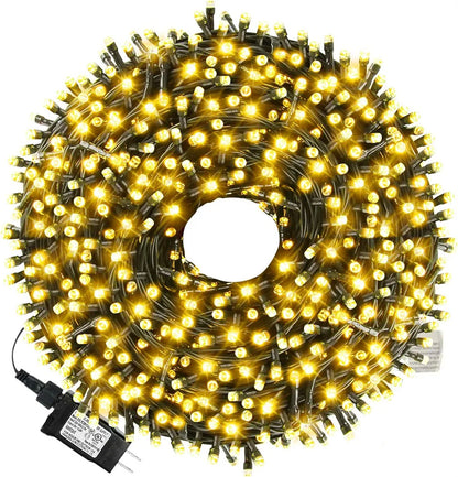 Luzes de Natal, Luzes de Natal de Baixa Voltagem de 98,4 pés, 100M LEDs - com Adaptador