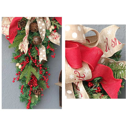 Guirlanda de videira artificial de Natal 60cm Enfeite natalino guirlanda rattan