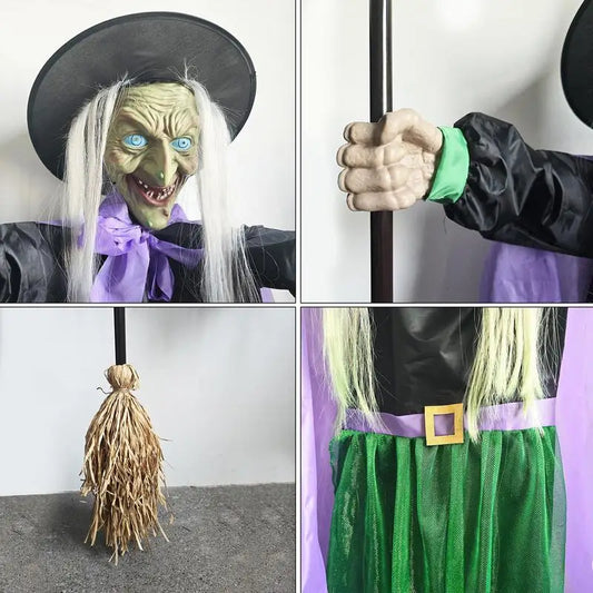 Bruxinha Flutuante Halloween Decorações/Eventos Bruxa de Halloween Flutuante Animada
